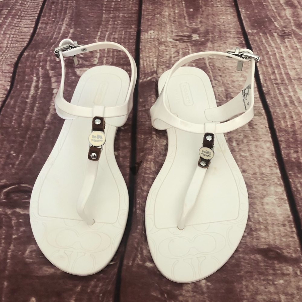 Gorgeous Coach Jelly Signature Sandals 7